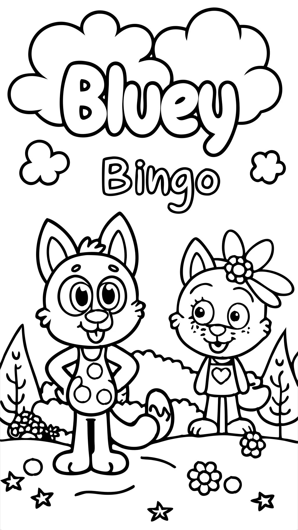 bluey coloring pages free printable